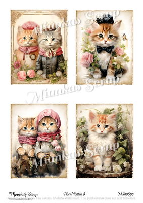 Miankas Scrap klippark - Floral Kitten 8