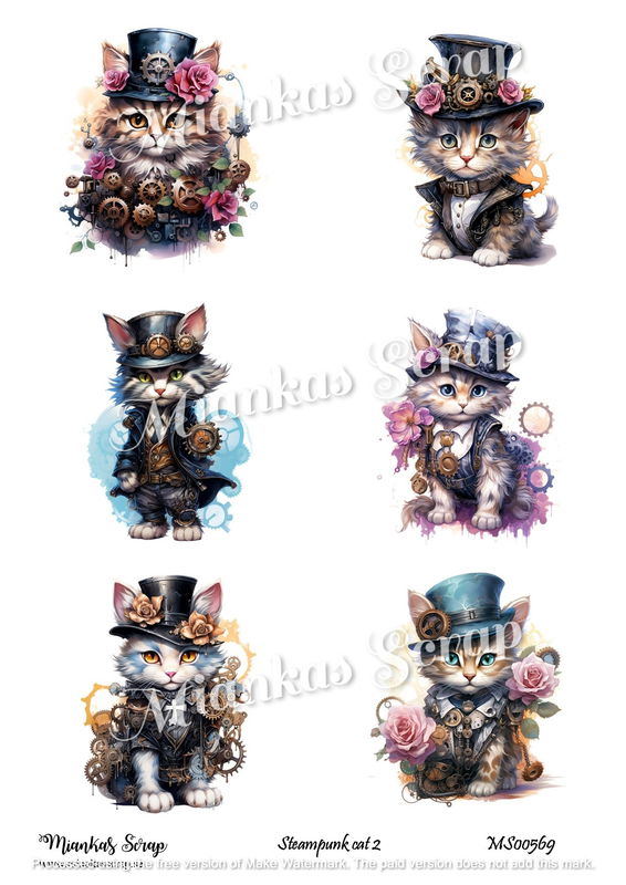 Miankas Scrap klippark - Steampunk Cat 2