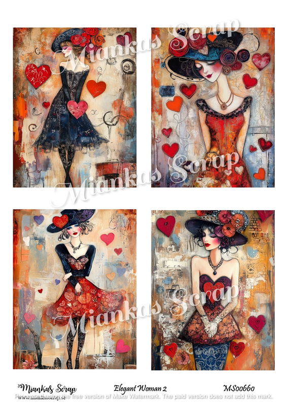 Miankas Scrap klippark - Elegant Woman 2