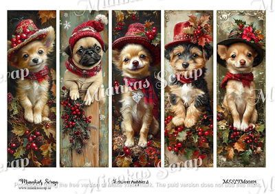 Miankas Scrap klippark - Christmas puppies 4