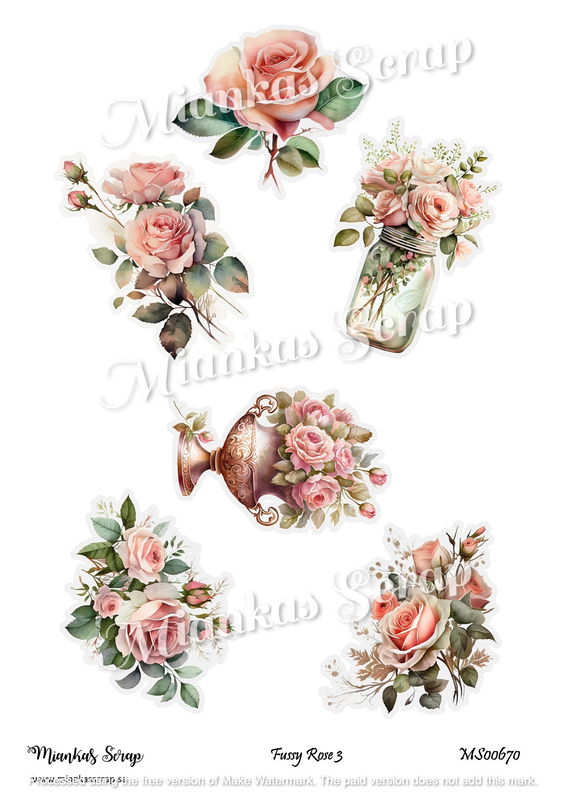 Miankas Scrap klippark - Fussy Rose 3
