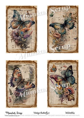Miankas Scrap klippark - Vintage Butterfly 2