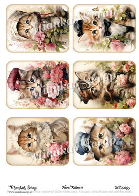Miankas Scrap klippark - Floral Kitten 11