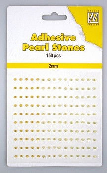 Nellie Snellen Adhesive Pearl Stones 2 mm - Gul