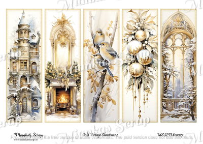 Miankas Scrap klippark - Gold Vintage Christmas 4