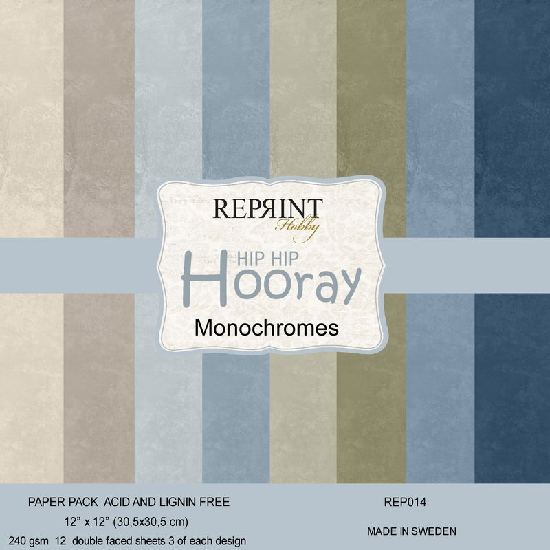 Paperpack Reprint - Hip hip horray Monochromes - 12x12