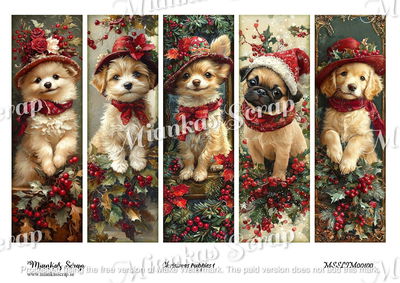 Miankas Scrap klippark - Christmas puppies 1