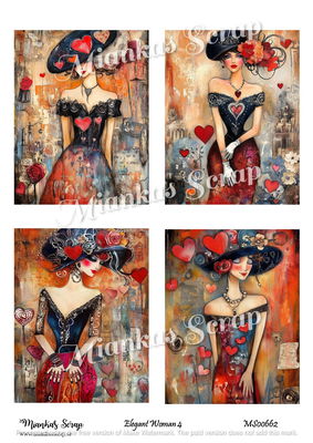 Miankas Scrap klippark - Elegant Woman 4