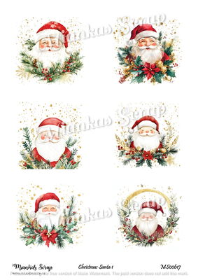 Miankas Scrap klippark - Christmas Santa 1