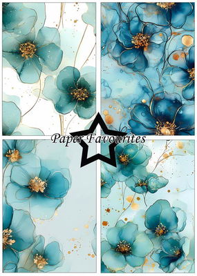 Paper Favourites Paper Pack A5 "Alcohol Ink - Flowers"