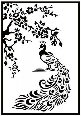 Nellie's Choice Embossing Folder - Peacock