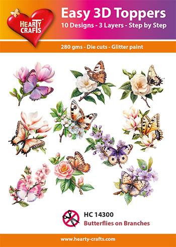 Hearty Crafts Easy 3D Toppers - Butterflies on Branches