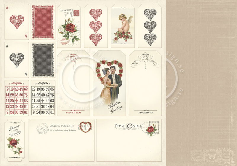Pion Design - To my Valentine 12 x 12 - Tags