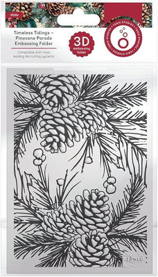 Tonic Studios • Timeless Tidings Pinecone Parade 3d Embossing Folder Tonic Studios • Timeless Tidings Pinecone Parade 3d Embossing Folder