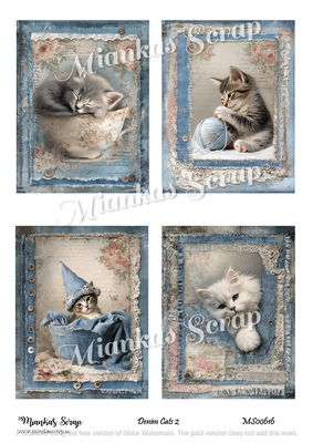 Miankas Scrap klippark - Denim Cats 2
