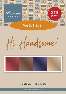 Marianne Design Paperpad "Hi Handsome! - Metallics"