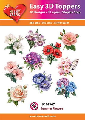 Hearty Crafts Easy 3D Toppers - Summer Flowers