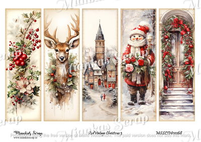 Miankas Scrap klippark - Red Vintage Christmas 3
