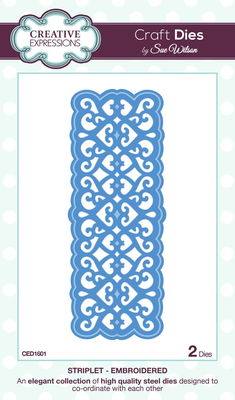 Creative Expressions Craft Dies by Sue Wilson - Striplet - Embroidered Creative Expressions Craft Dies by Sue Wilson - Striplet - Embroidered