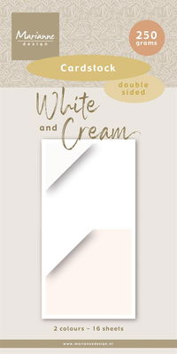 Marianne Design Paperpad "White & Cream - Cardstock"
