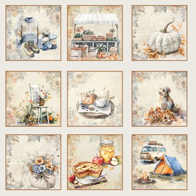 Papper Scrapbooking Reprint - Cozy Tags - 12x12 (30,5 x 30,5 cm)