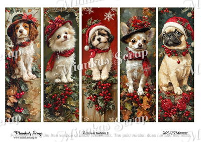 Miankas Scrap klippark - Christmas puppies 3