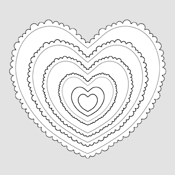 Design5 - Hjärta Bubbelramar – 10 st – Cutting Die