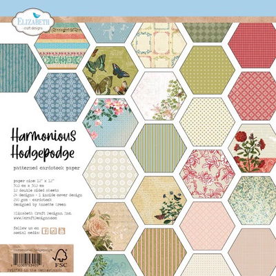 Elizabeth Craft Designs - Harmonious Hodgepodge Paper pack 12' x 12'