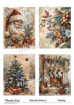Miankas Scrap klippark - Watercolor christmas 4