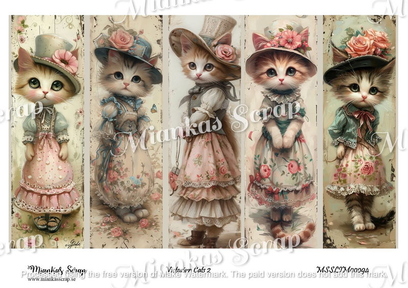 Miankas Scrap klippark - Victorian Cats 2