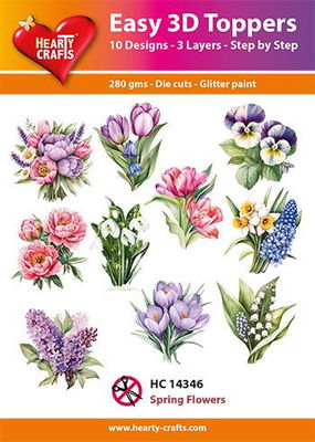 Hearty Crafts Easy 3D Toppers - Spring Flowers