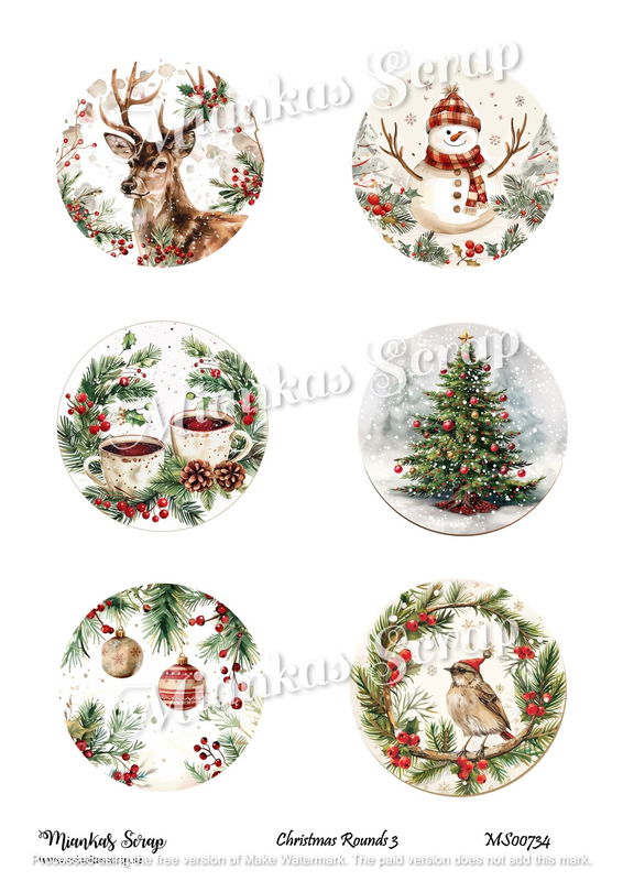 Miankas Scrap klippark - Christmas Rounds 3