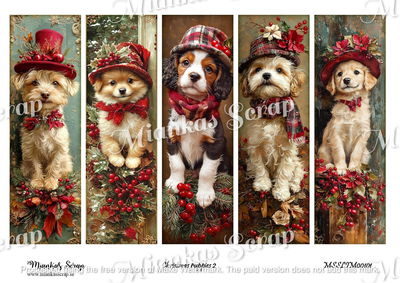 Miankas Scrap klippark - Christmas puppies 2