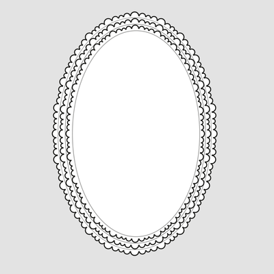 Design5 - Ovala Bubbelramar – 6 st – Cutting Die