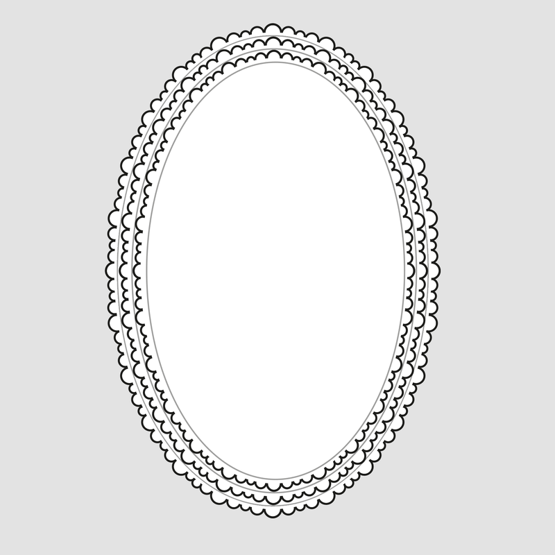 Design5 - Ovala Bubbelramar – 6 st – Cutting Die