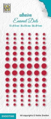 Nellie Snellen Enamel Dots "Red"
