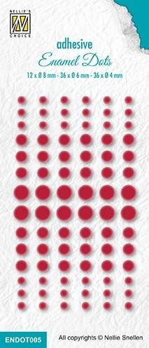 Nellie Snellen Enamel Dots "Red"