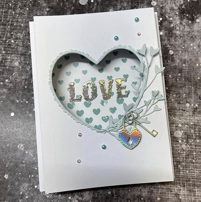Design5 - Hjärta Bubbelramar – 10 st – Cutting Die