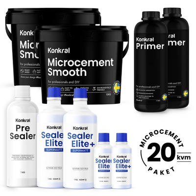 Microcement 20 kvm med Sealer Elite+