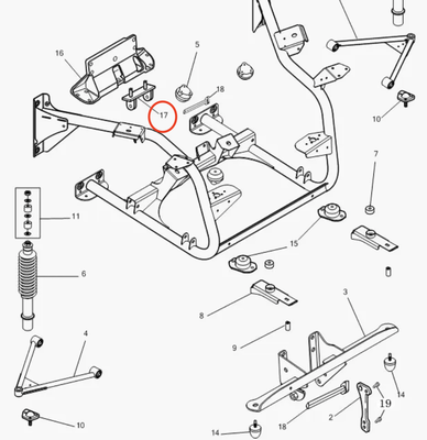 Takamoottorin kiinnike Ligier JS RC & Microcar M8 / F8C / MGO 1 / 2