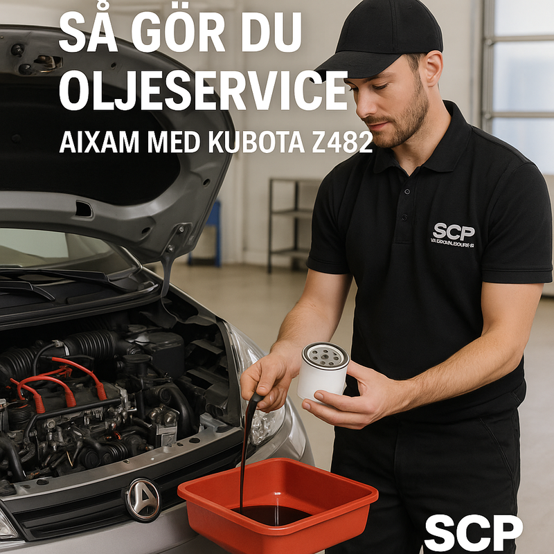 Hur gör du oljeservice på Aixam med Kubota Z482 motor?