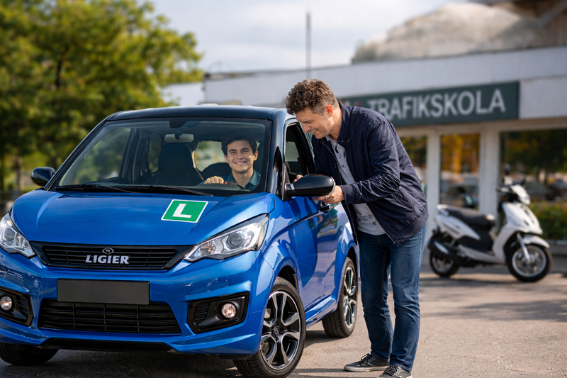 Ta AM-körkort med mopedbil 2026 – så påverkas trafikskolor och elever som ska ta AM Körkort