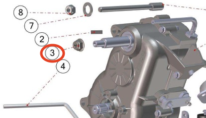 Mutter till sekundärvariator Aixam