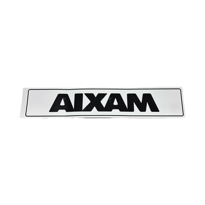 Klistermärke på stötfångaren til Aixam mopedbilar