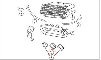 Vred / knapp till kupéfläkt Aixam 2008-2010