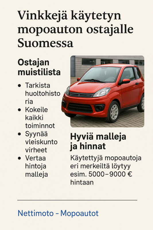 Tips för köp av begagnad mopedbil i Finland