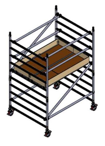 300-Ställning | Bred | 2 meter plattformshöjd