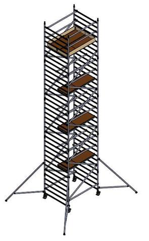 300-Ställning | Bred | 8 meter plattformshöjd
