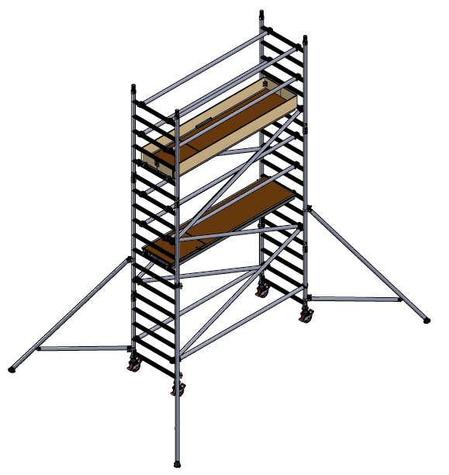 400-Ställning | Smal | 4 meter plattformshöjd