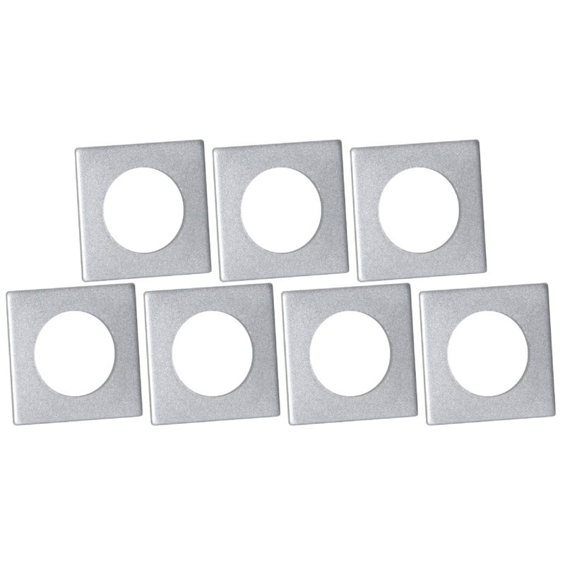 Ljusmanschett Silver Kvadrat 7-Pack
